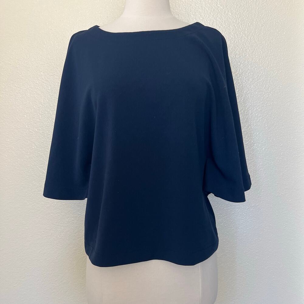 Banana Republic bat wing blouse top navy blue